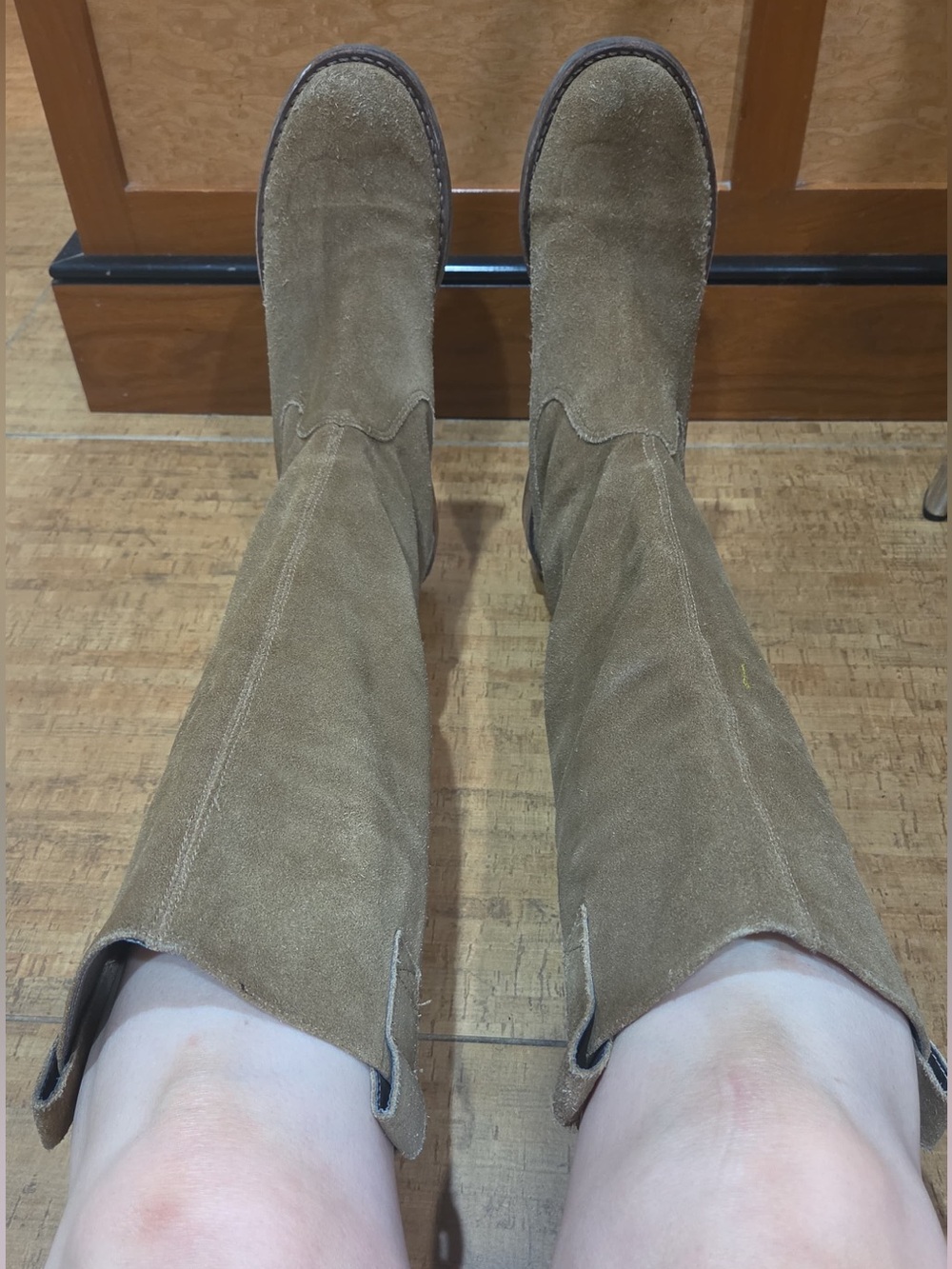 Matisse Olive Suede Knee-High Boots